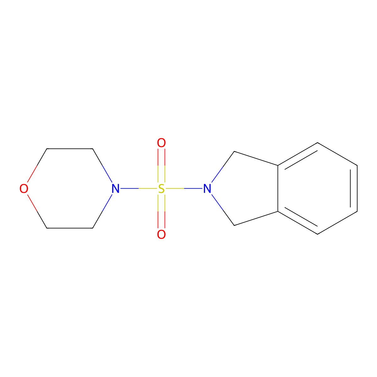 2-(morpholine-4-sulfonyl)-2,3-dihydro-1H-isoindole molecular structure, CAS 2097904-20-4