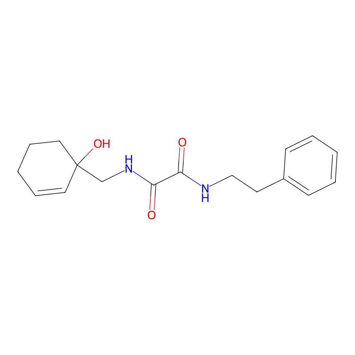 N-[(1-hydroxycyclohex-2-en-1-yl)methyl]-N'-(2-phenylethyl)ethanediamide molecular structure, CAS 2097908-80-8