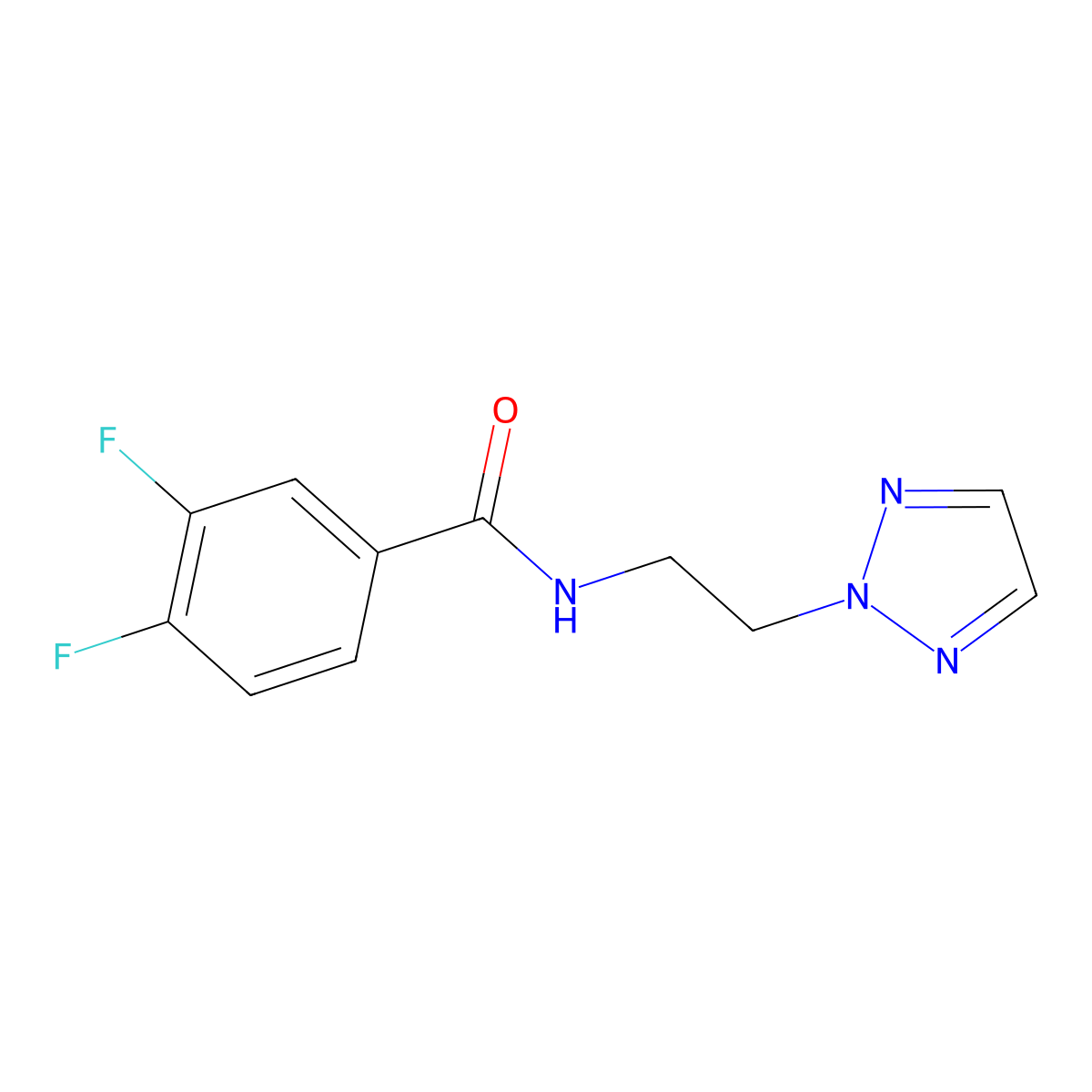 N-(2-(2H-1,2,3-triazol-2-yl)ethyl)-3,4-difluorobenzamide molecular structure, CAS 2097908-86-4