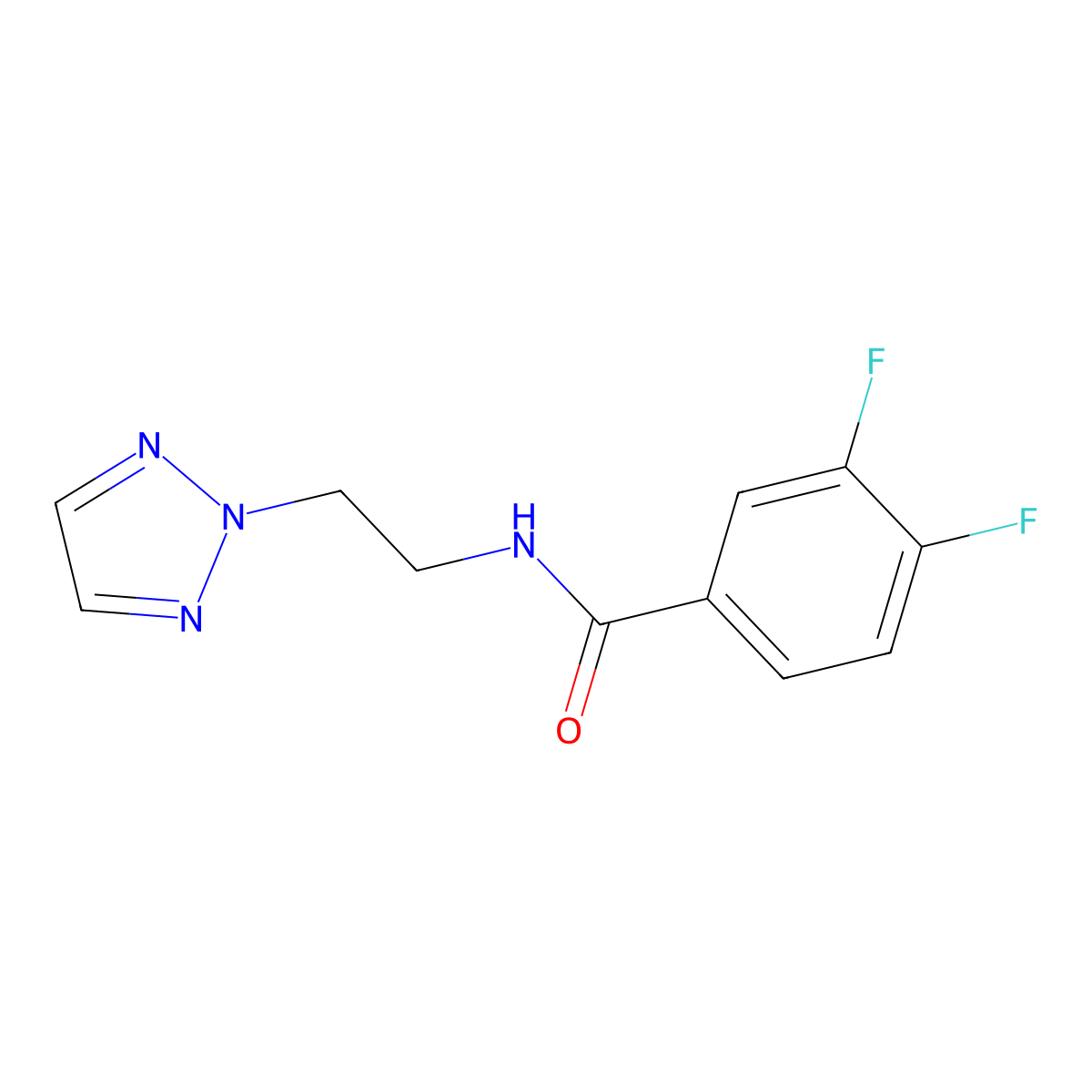 N-(2-(2H-1,2,3-triazol-2-yl)ethyl)-3,4-difluorobenzamide molecular structure, CAS 2097908-86-4