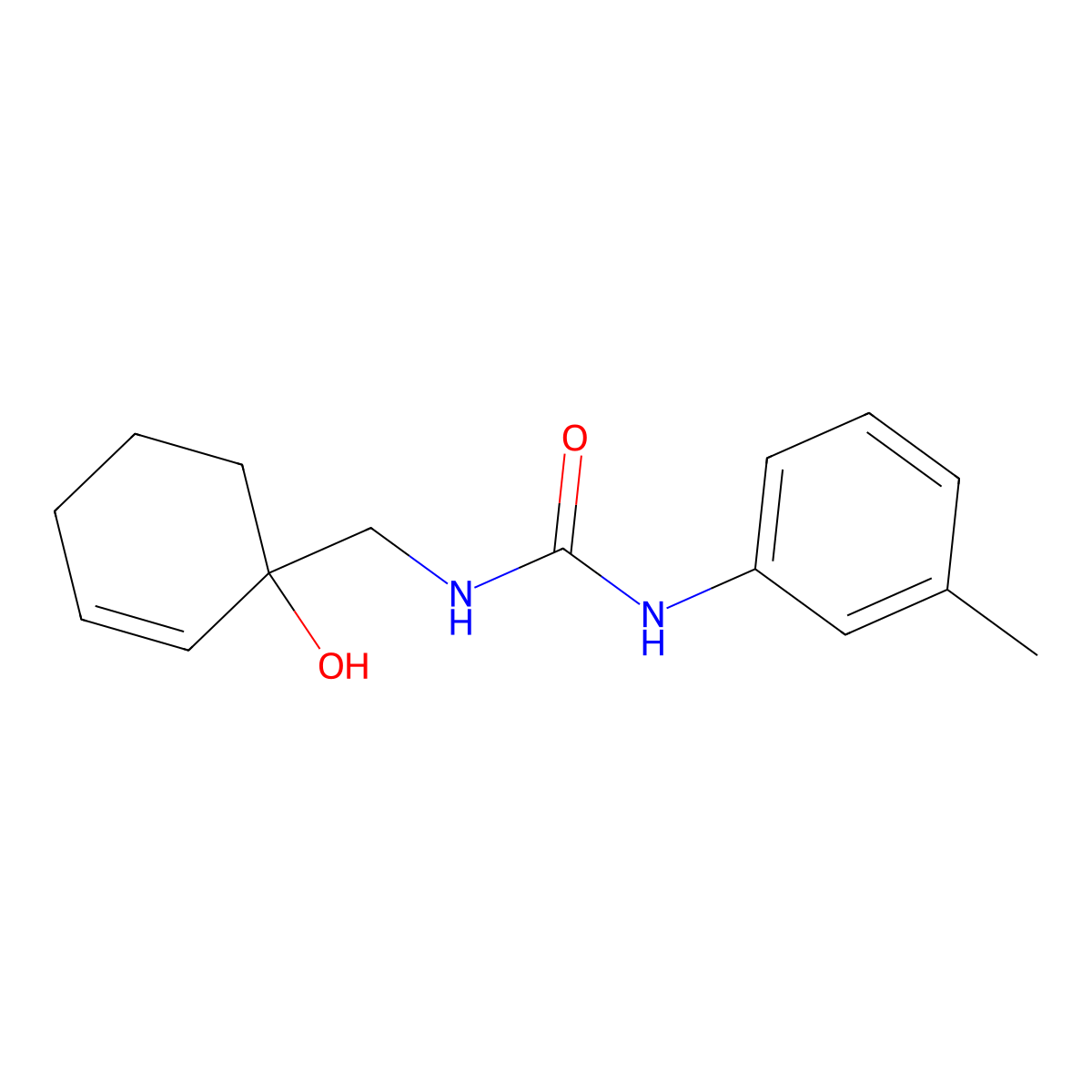 3-[(1-Hydroxycyclohex-2-en-1-yl)methyl]-1-(3-methylphenyl)urea molecular structure, CAS 2097908-89-7