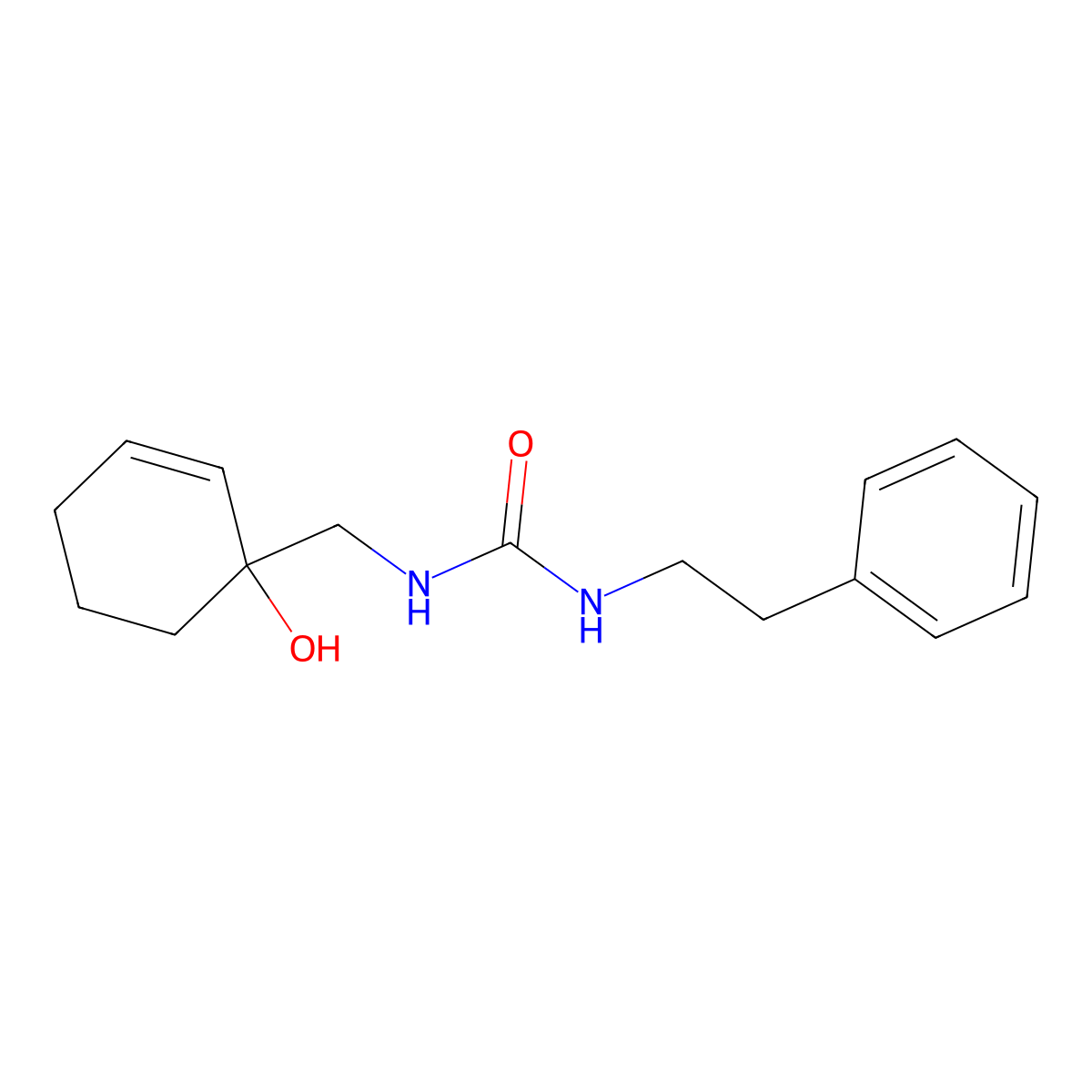 3-[(1-Hydroxycyclohex-2-en-1-yl)methyl]-1-(2-phenylethyl)urea molecular structure, CAS 2097908-94-4