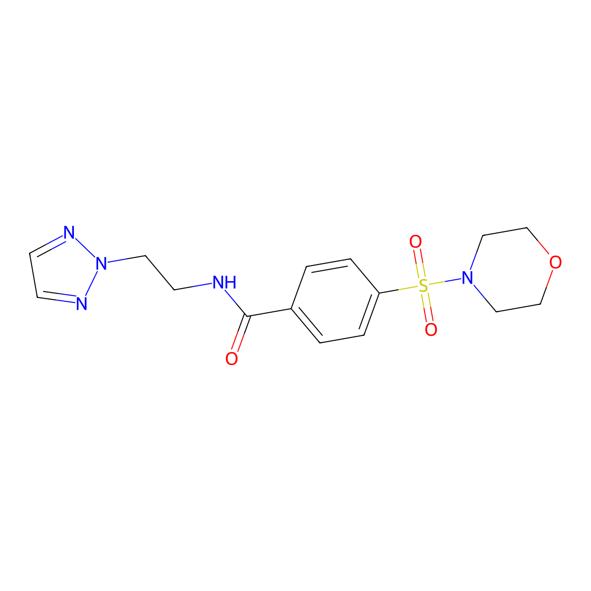 N-(2-(2H-1,2,3-triazol-2-yl)ethyl)-4-(morpholinosulfonyl)benzamide molecular structure, CAS 2097908-96-6
