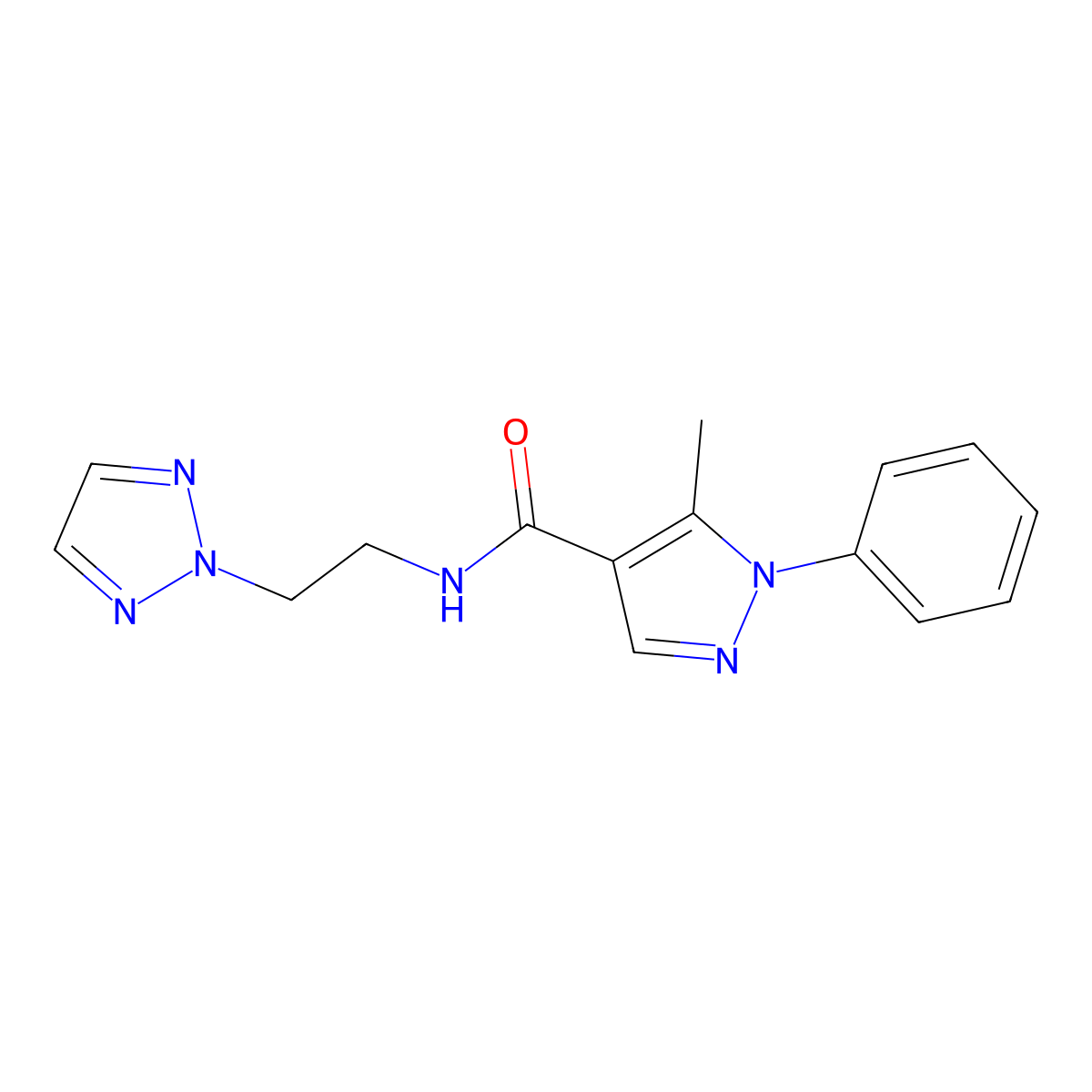 N-(2-(2H-1,2,3-triazol-2-yl)ethyl)-5-methyl-1-phenyl-1H-pyrazole-4-carboxamide molecular structure, CAS 2097909-25-4