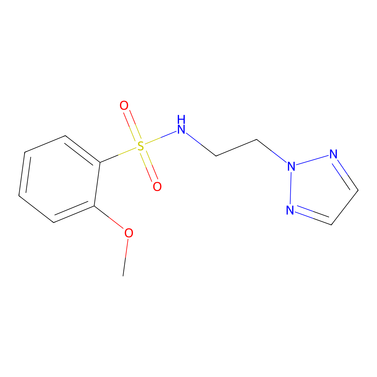 N-(2-(2H-1,2,3-triazol-2-yl)ethyl)-2-methoxybenzenesulfonamide molecular structure, CAS 2097909-32-3