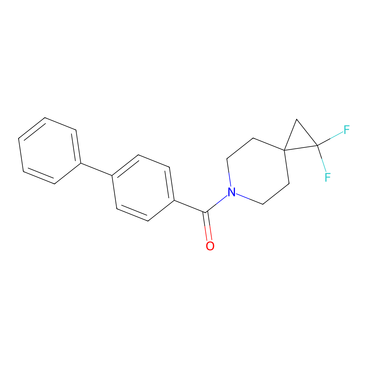 6-{[1,1'-Biphenyl]-4-carbonyl}-1,1-difluoro-6-azaspiro[2.5]octane molecular structure, CAS 2097910-03-5