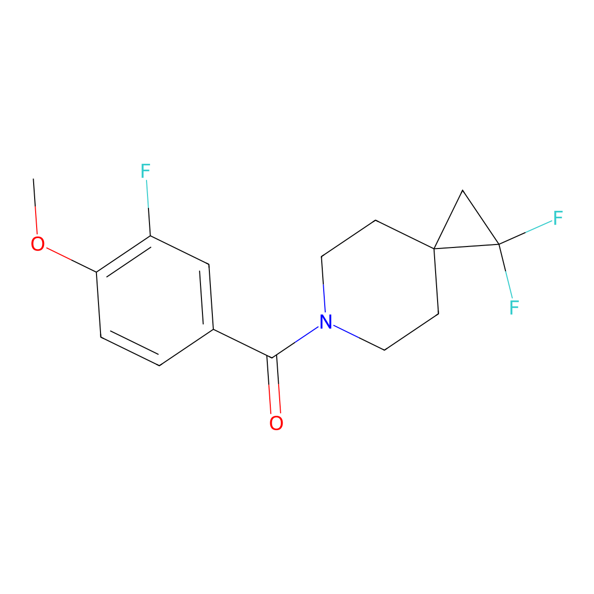 1,1-Difluoro-6-(3-fluoro-4-methoxybenzoyl)-6-azaspiro[2.5]octane molecular structure, CAS 2097910-18-2