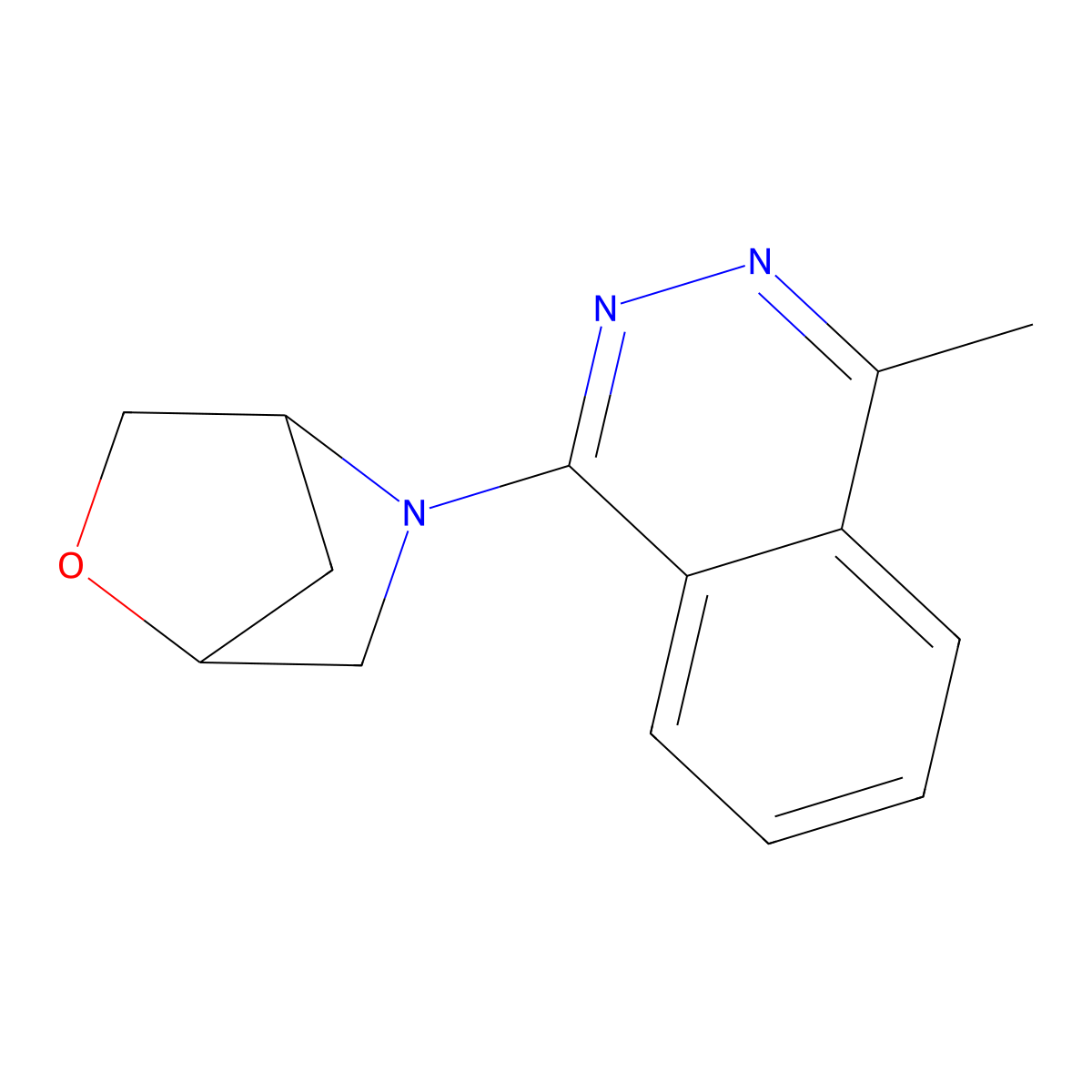1-Methyl-4-{2-oxa-5-azabicyclo[2.2.1]heptan-5-yl}phthalazine molecular structure, CAS 2097910-34-2