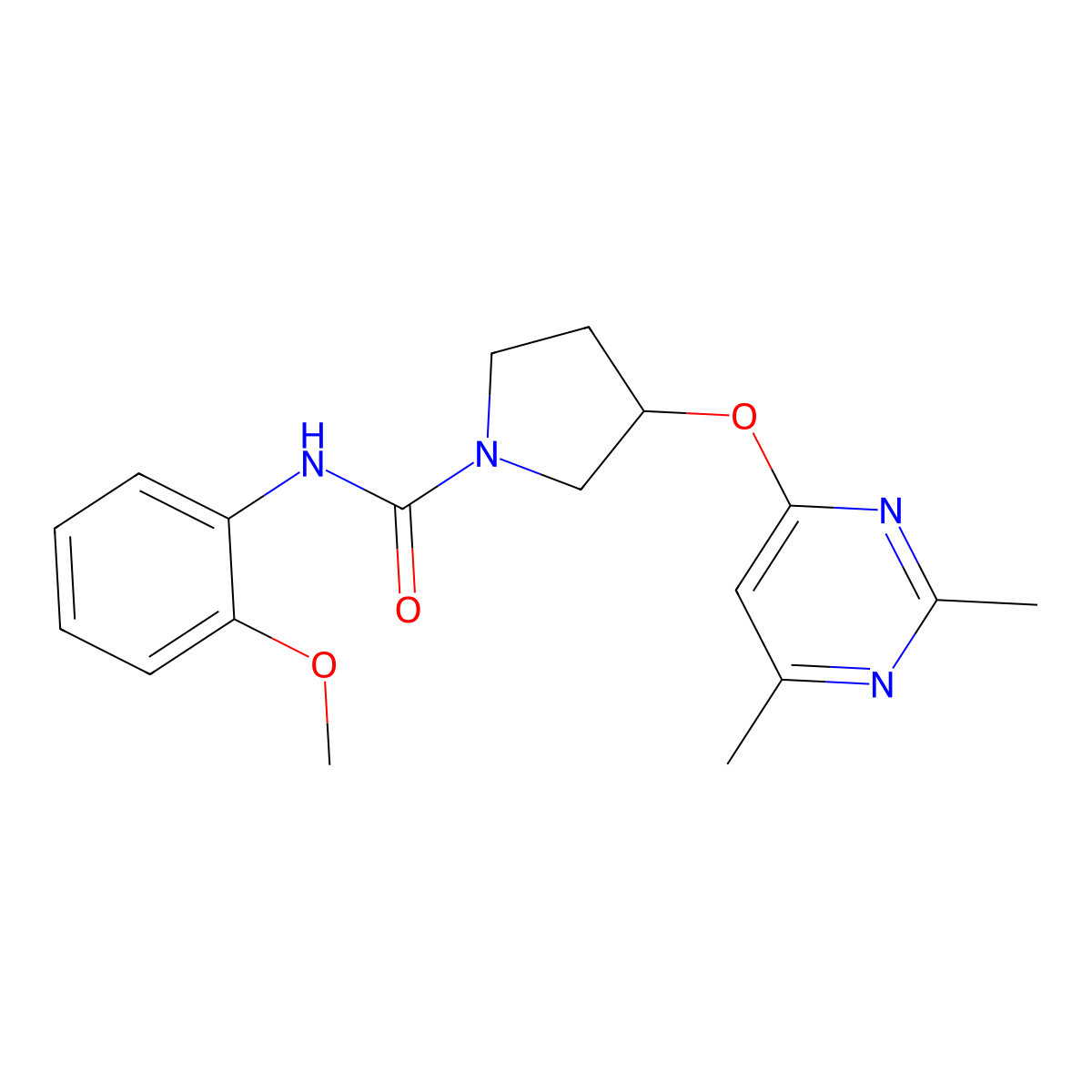 3-[(2,6-dimethylpyrimidin-4-yl)oxy]-N-(2-methoxyphenyl)pyrrolidine-1-carboxamide molecular structure, CAS 2097910-43-3