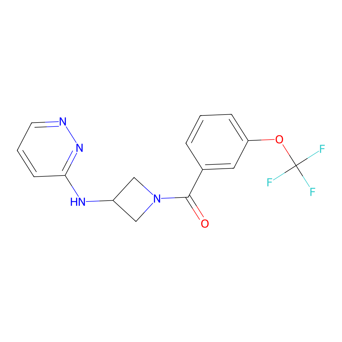 N-{1-[3-(trifluoromethoxy)benzoyl]azetidin-3-yl}pyridazin-3-amine molecular structure, CAS 2097910-49-9