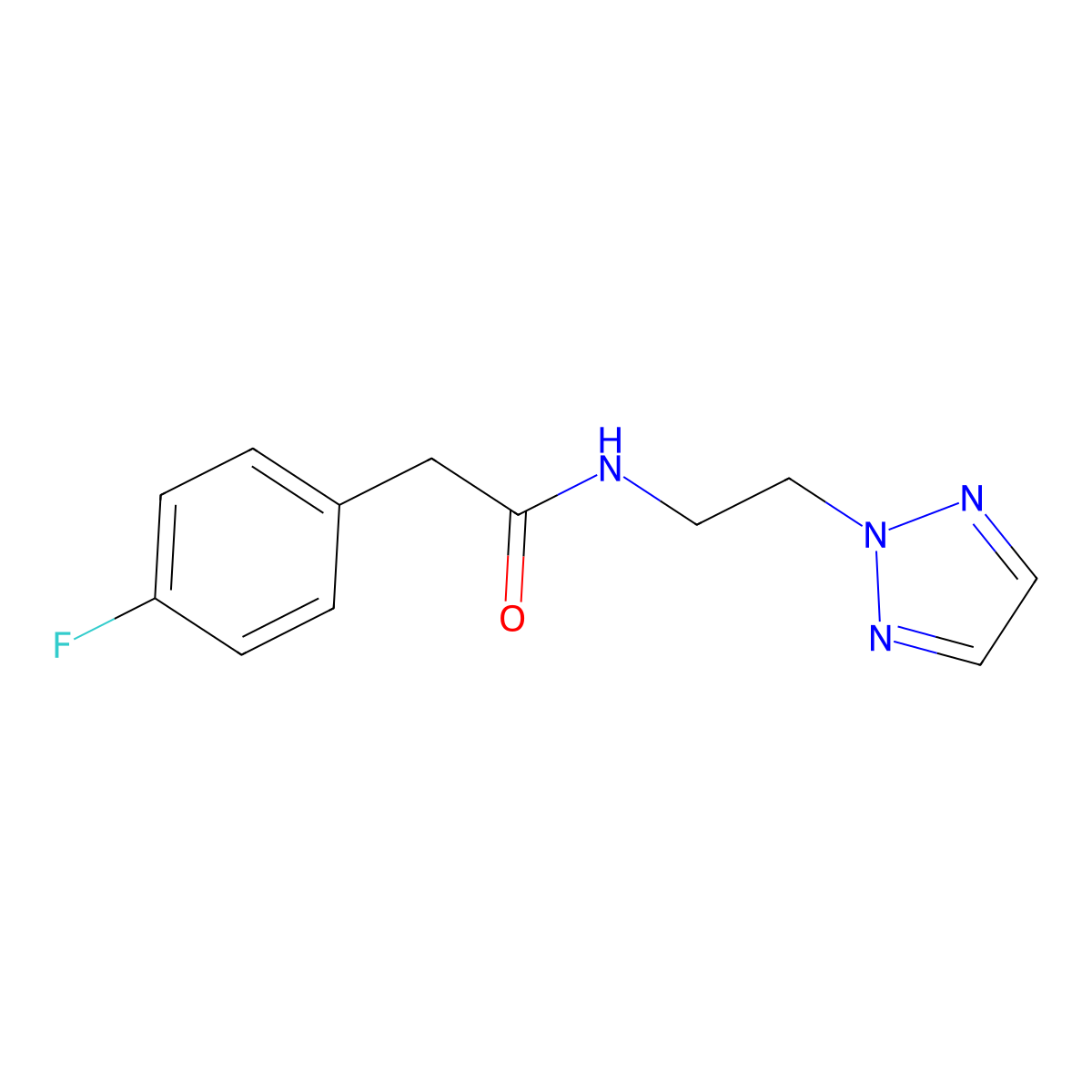 N-(2-(2H-1,2,3-triazol-2-yl)ethyl)-2-(4-fluorophenyl)acetamide molecular structure, CAS 2097911-66-3