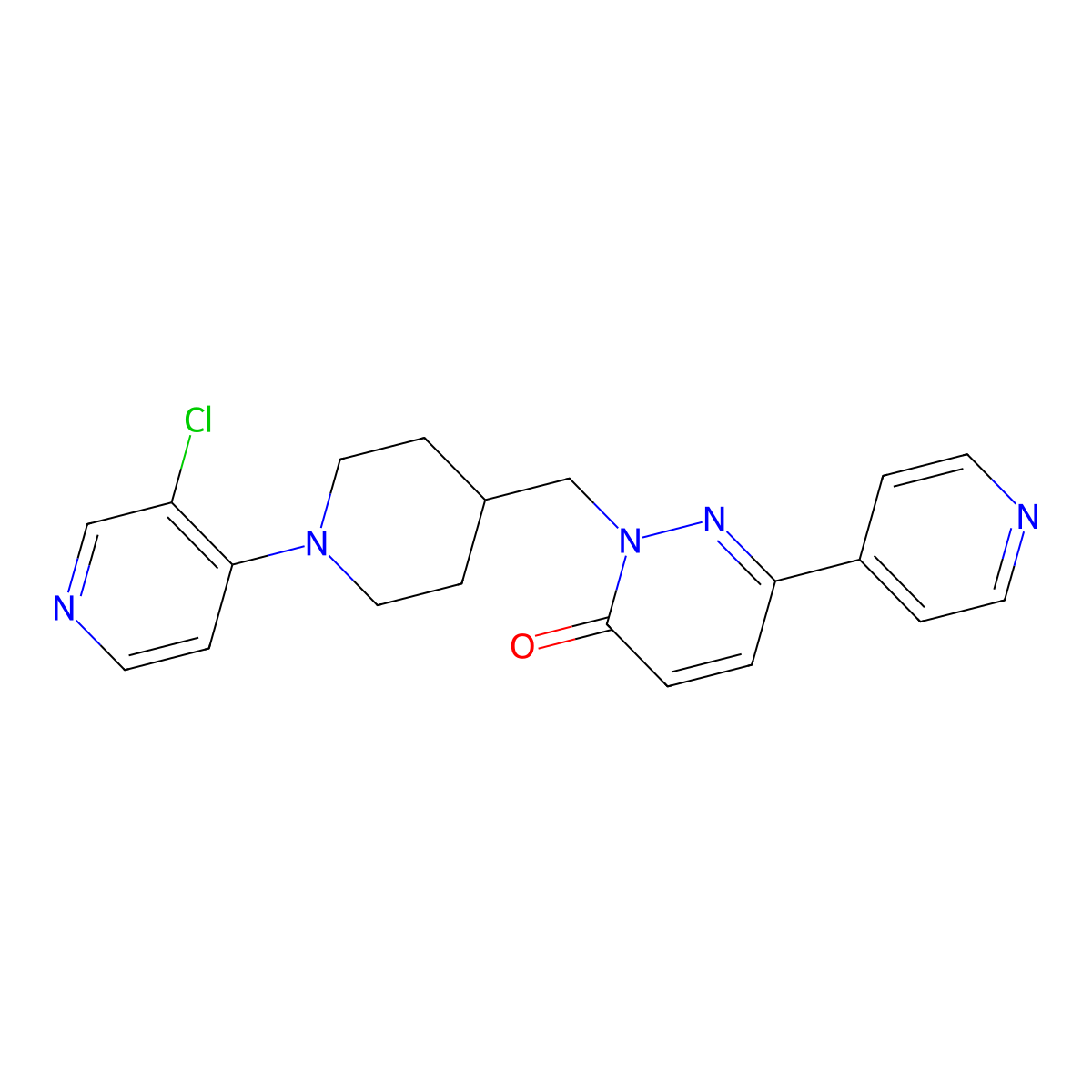 2-{[1-(3-Chloropyridin-4-yl)piperidin-4-yl]methyl}-6-(pyridin-4-yl)-2,3-dihydropyridazin-3-one molecular structure, CAS 2097912-03-1