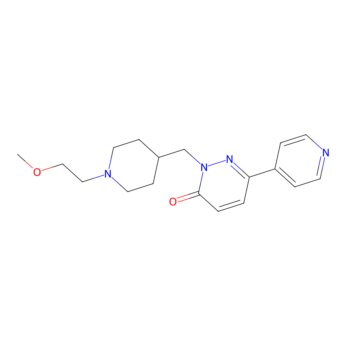 2-{[1-(2-Methoxyethyl)piperidin-4-yl]methyl}-6-(pyridin-4-yl)-2,3-dihydropyridazin-3-one molecular structure, CAS 2097912-06-4