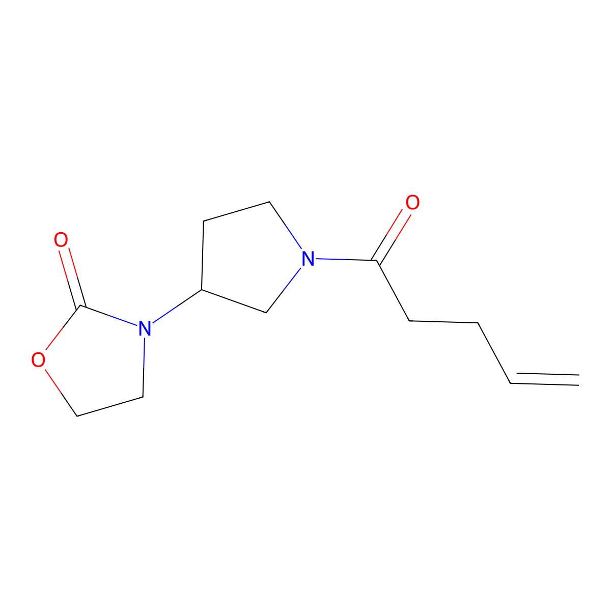3-[1-(Pent-4-enoyl)pyrrolidin-3-yl]-1,3-oxazolidin-2-one molecular structure, CAS 2097912-87-1