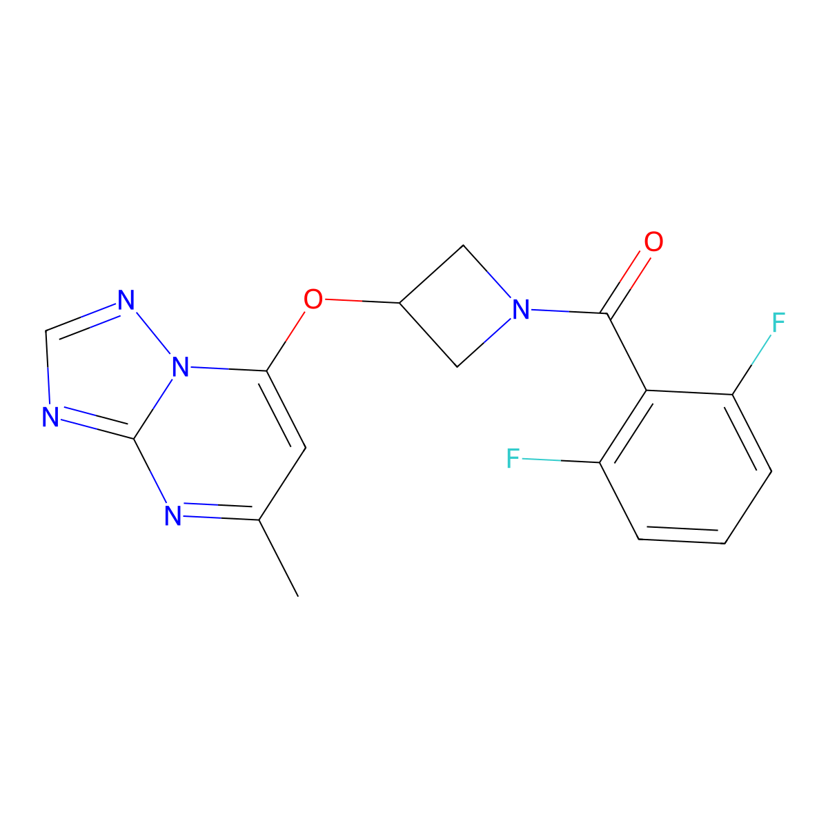 1-(2,6-Difluorobenzoyl)-3-({5-methyl-[1,2,4]triazolo[1,5-a]pyrimidin-7-yl}oxy)azetidine molecular structure, CAS 2097912-89-3