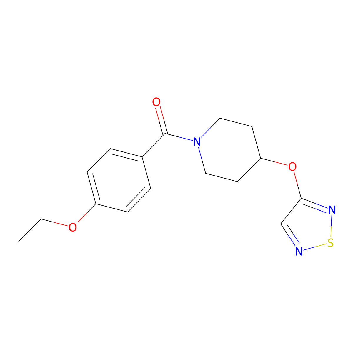 1-(4-Ethoxybenzoyl)-4-(1,2,5-thiadiazol-3-yloxy)piperidine molecular structure, CAS 2097912-98-4