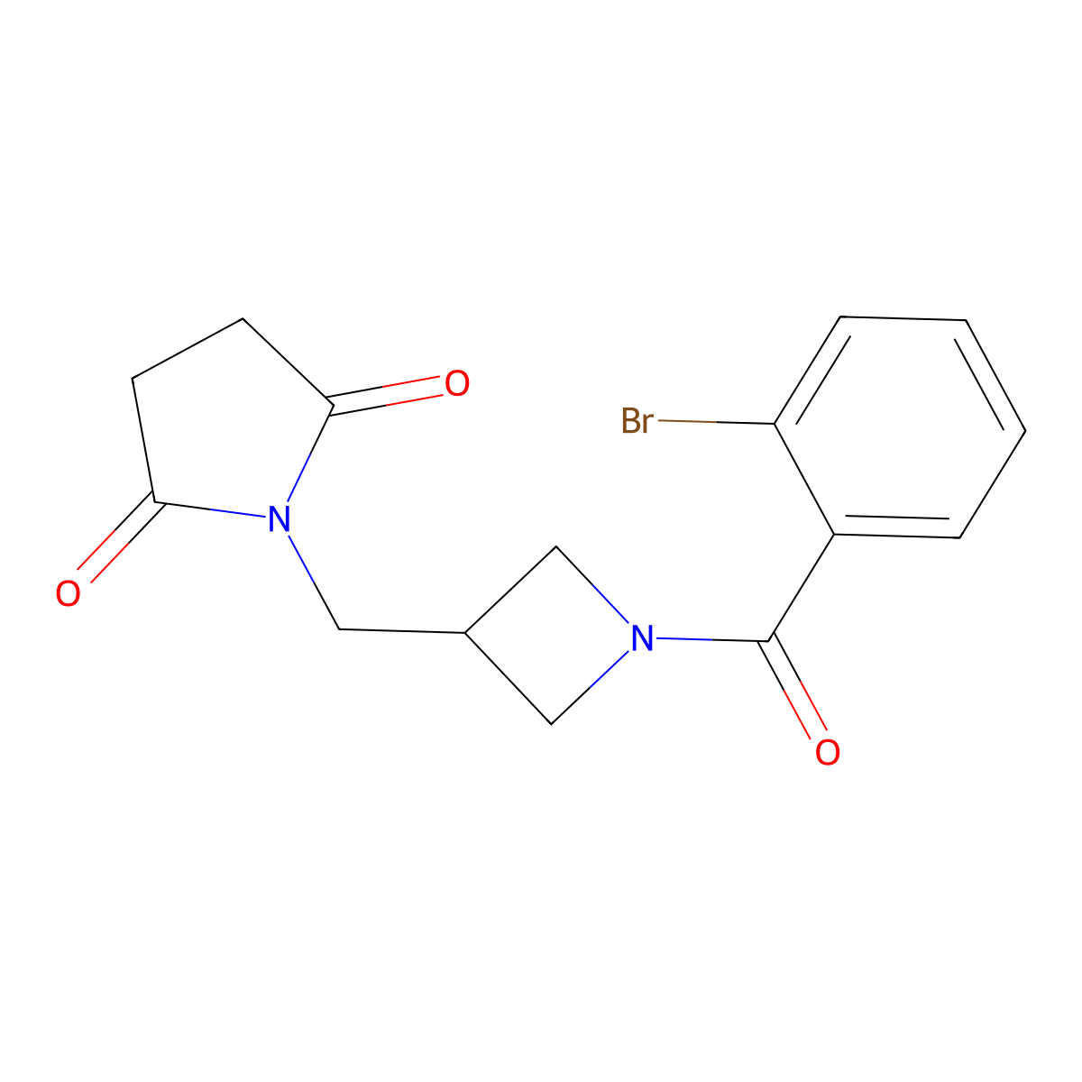 1-{[1-(2-Bromobenzoyl)azetidin-3-yl]methyl}pyrrolidine-2,5-dione molecular structure, CAS 2097913-15-8