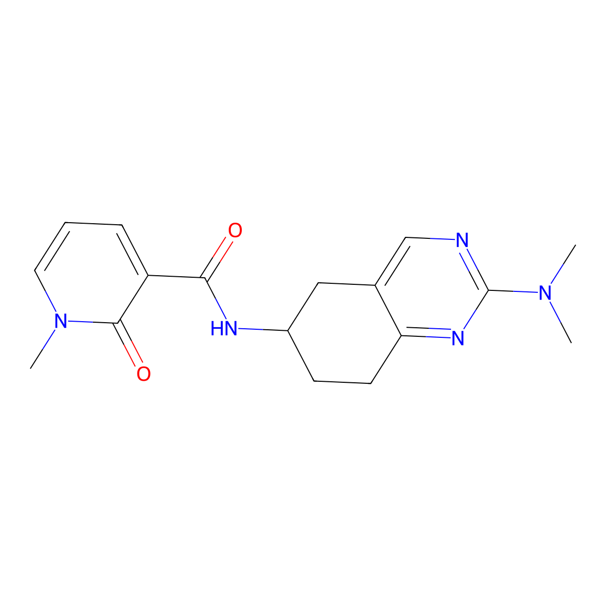 N-[2-(dimethylamino)-5,6,7,8-tetrahydroquinazolin-6-yl]-1-methyl-2-oxo-1,2-dihydropyridine-3-carboxamide molecular structure, CAS 2097913-29-4