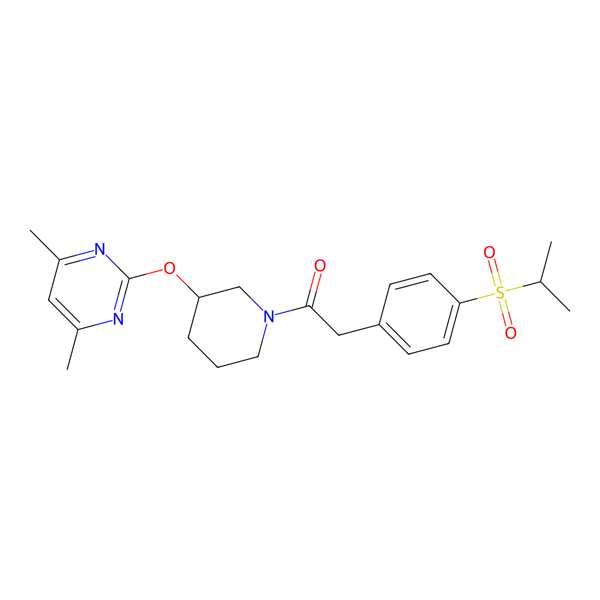 1-(3-((4,6-Dimethylpyrimidin-2-yl)oxy)piperidin-1-yl)-2-(4-(isopropylsulfonyl)phenyl)ethanone molecular structure, CAS 2097913-31-8