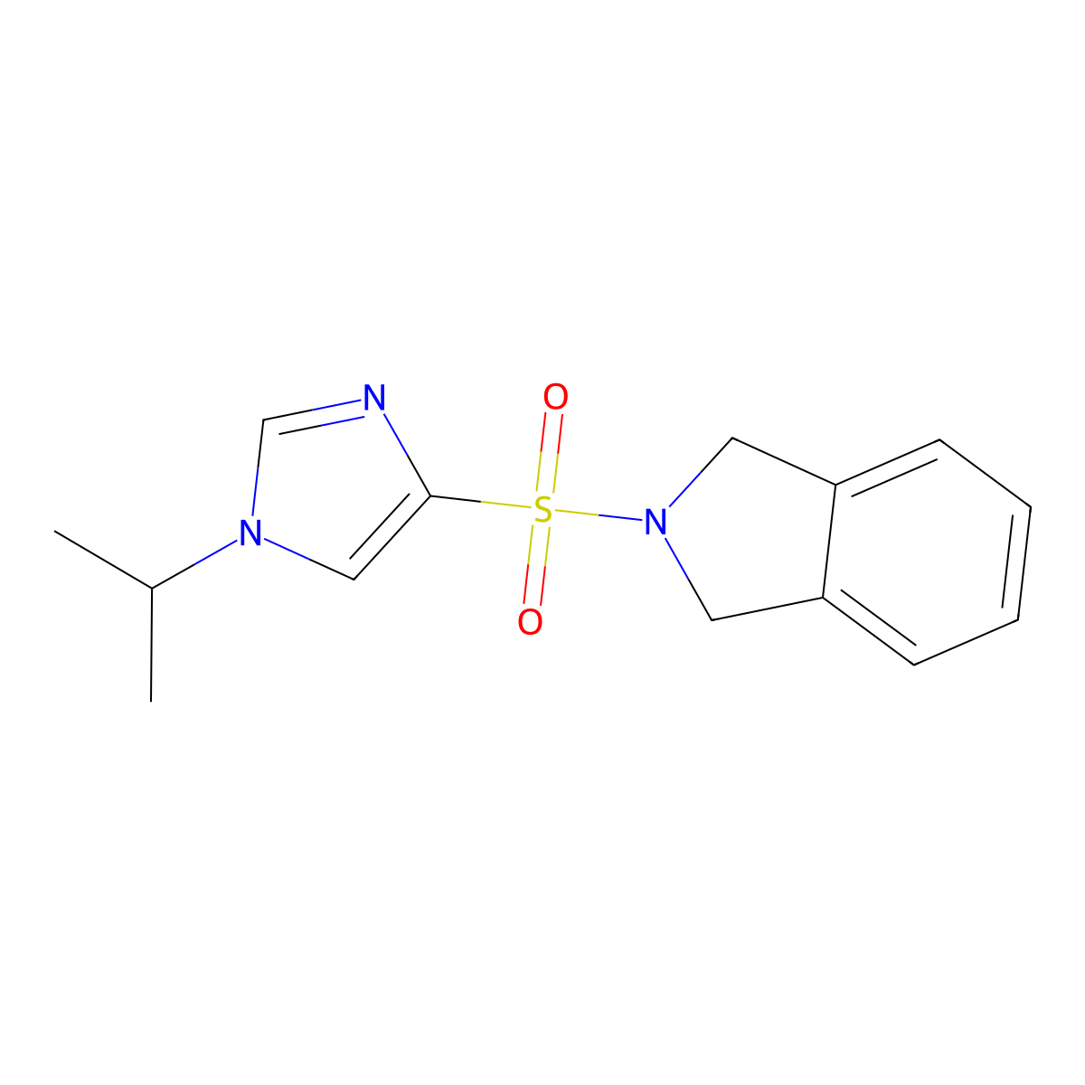 2-{[1-(propan-2-yl)-1H-imidazol-4-yl]sulfonyl}-2,3-dihydro-1H-isoindole molecular structure, CAS 2097913-32-9