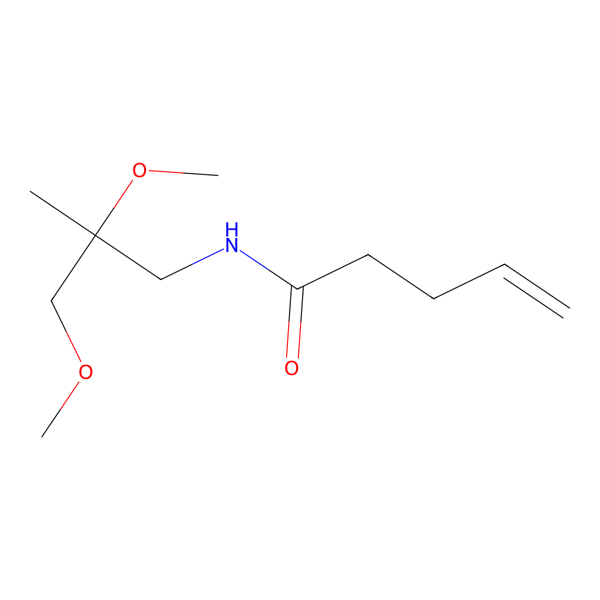 N-(2,3-dimethoxy-2-methylpropyl)pent-4-enamide molecular structure, CAS 2097913-63-6