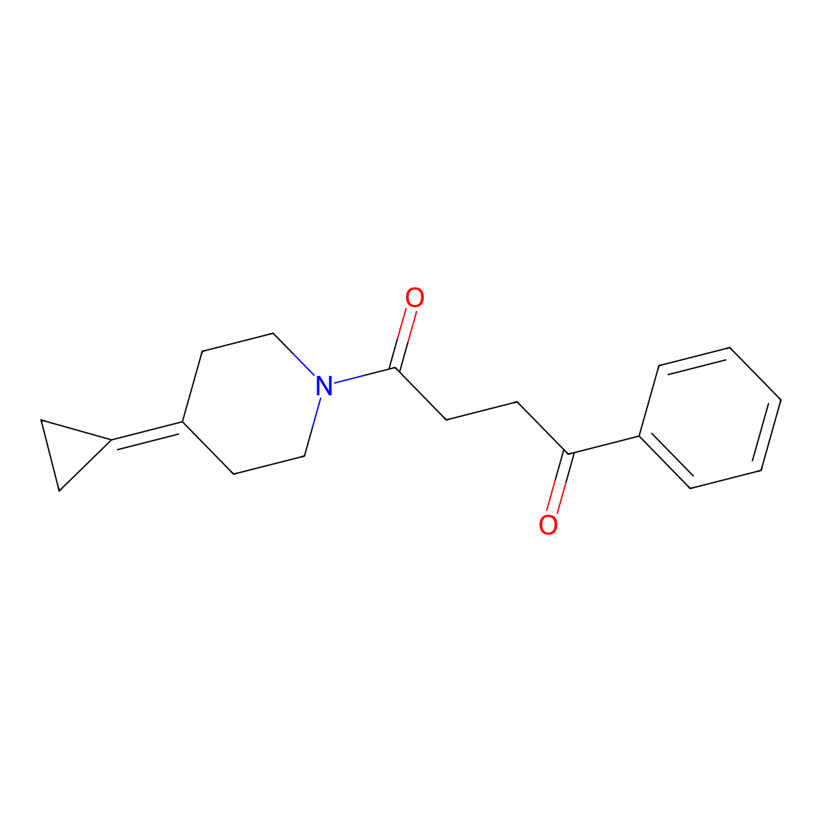 1-(4-Cyclopropylidenepiperidin-1-yl)-4-phenylbutane-1,4-dione molecular structure, CAS 2097913-71-6