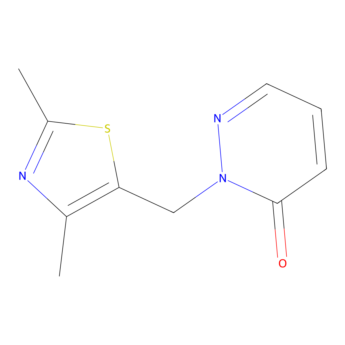 2-[(2,4-Dimethyl-1,3-thiazol-5-yl)methyl]-2,3-dihydropyridazin-3-one molecular structure, CAS 2097914-04-8