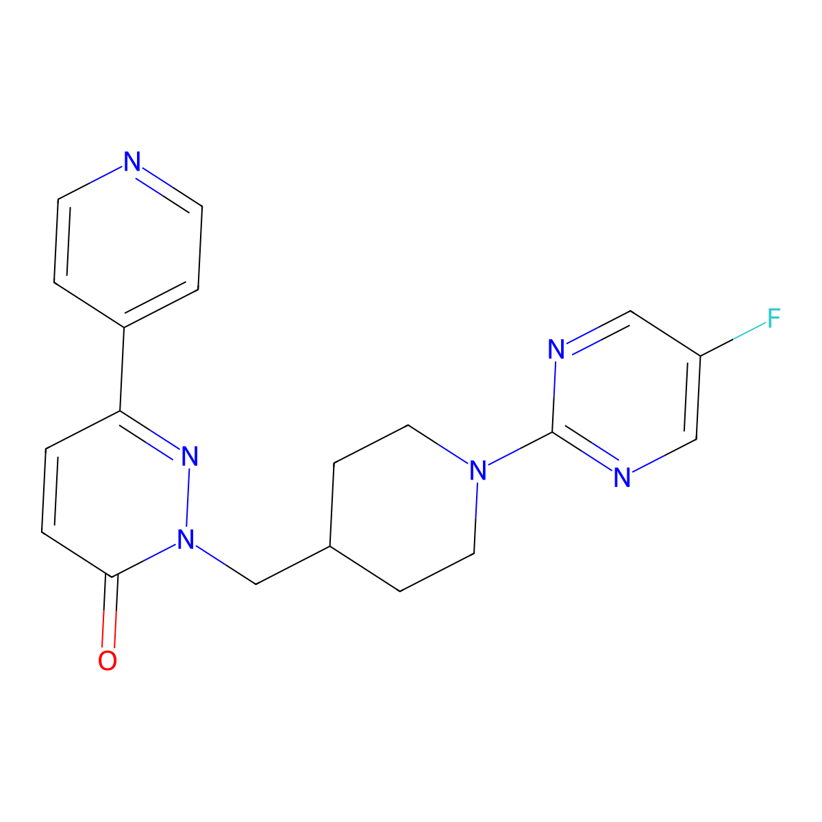 2-{[1-(5-Fluoropyrimidin-2-yl)piperidin-4-yl]methyl}-6-(pyridin-4-yl)-2,3-dihydropyridazin-3-one molecular structure, CAS 2097914-60-6