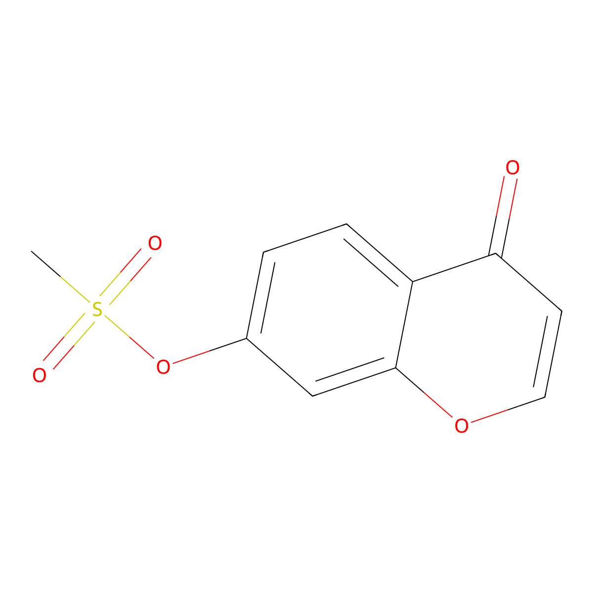 4-oxo-4H-chromen-7-yl methanesulfonate molecular structure, CAS 2097914-73-1