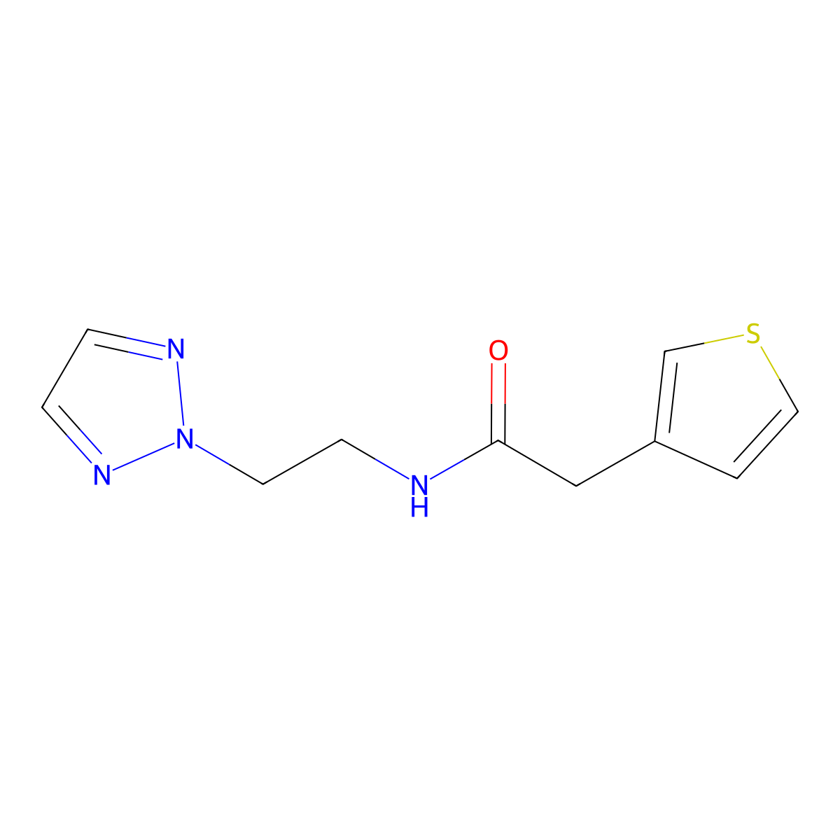 N-(2-(2H-1,2,3-triazol-2-yl)ethyl)-2-(thiophen-3-yl)acetamide molecular structure, CAS 2097914-83-3
