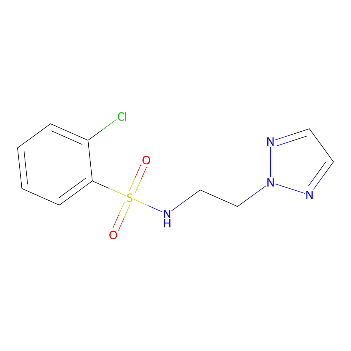 N-(2-(2H-1,2,3-triazol-2-yl)ethyl)-2-chlorobenzenesulfonamide molecular structure, CAS 2097914-96-8