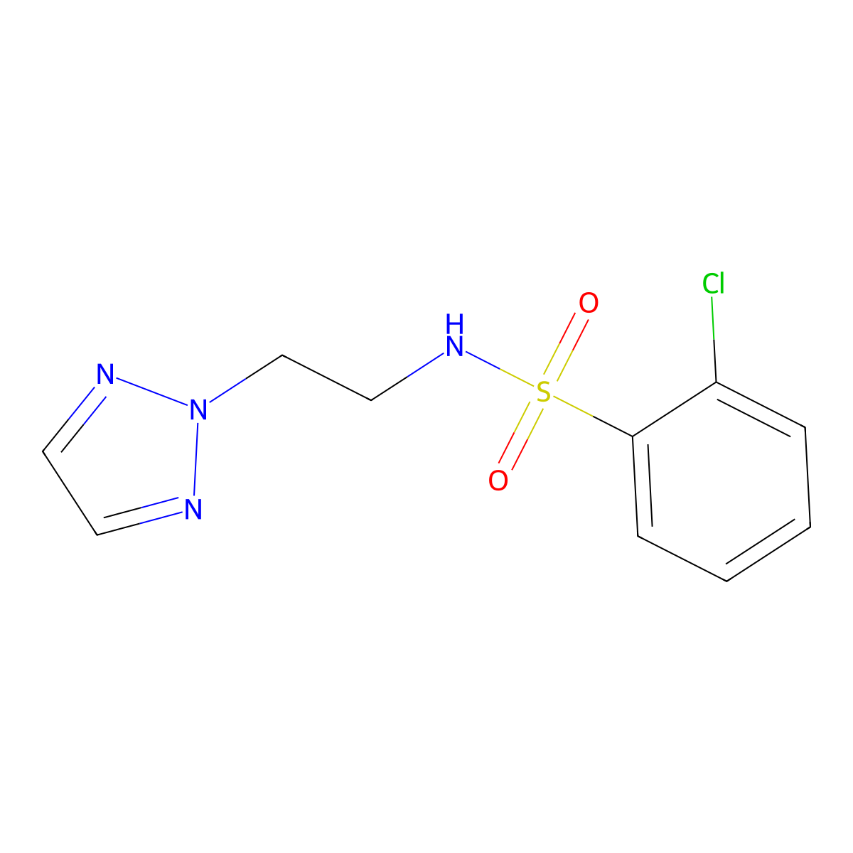 N-(2-(2H-1,2,3-triazol-2-yl)ethyl)-2-chlorobenzenesulfonamide molecular structure, CAS 2097914-96-8