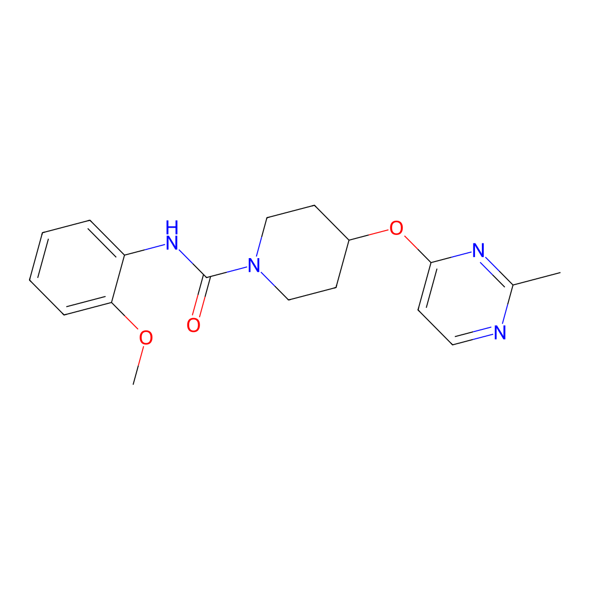 N-(2-methoxyphenyl)-4-[(2-methylpyrimidin-4-yl)oxy]piperidine-1-carboxamide molecular structure, CAS 2097915-26-7