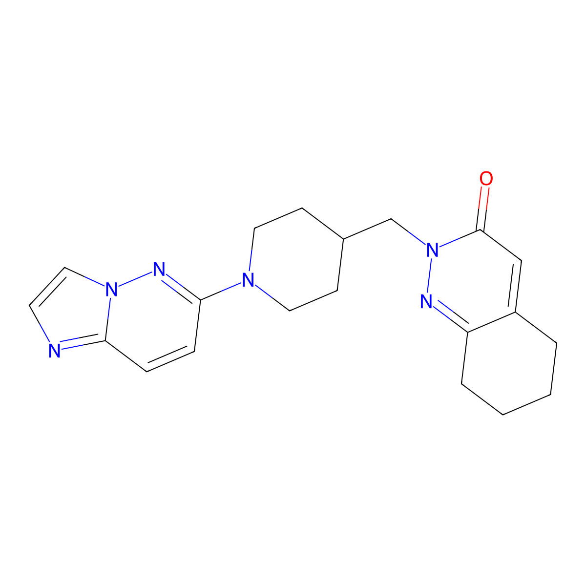 2-[(1-{Imidazo[1,2-b]pyridazin-6-yl}piperidin-4-yl)methyl]-2,3,5,6,7,8-hexahydrocinnolin-3-one molecular structure, CAS 2097915-30-3