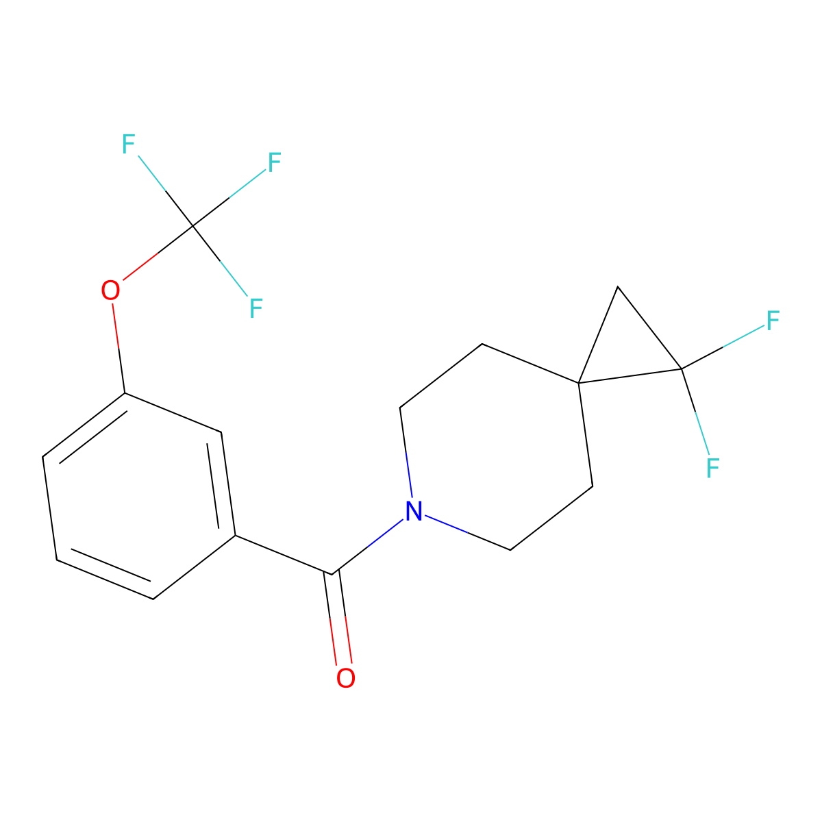 1,1-Difluoro-6-[3-(trifluoromethoxy)benzoyl]-6-azaspiro[2.5]octane molecular structure, CAS 2097916-00-0