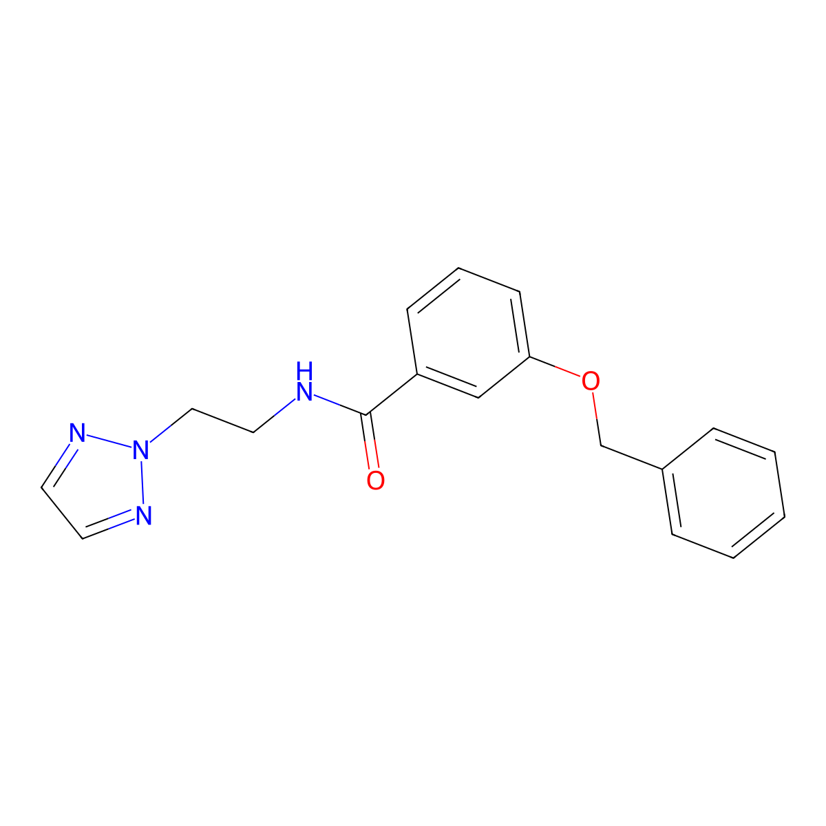 N-(2-(2H-1,2,3-triazol-2-yl)ethyl)-3-(benzyloxy)benzamide molecular structure, CAS 2097916-43-1