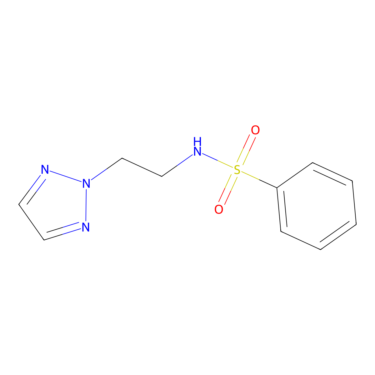 N-[2-(2H-1,2,3-triazol-2-yl)ethyl]benzenesulfonamide molecular structure, CAS 2097916-69-1