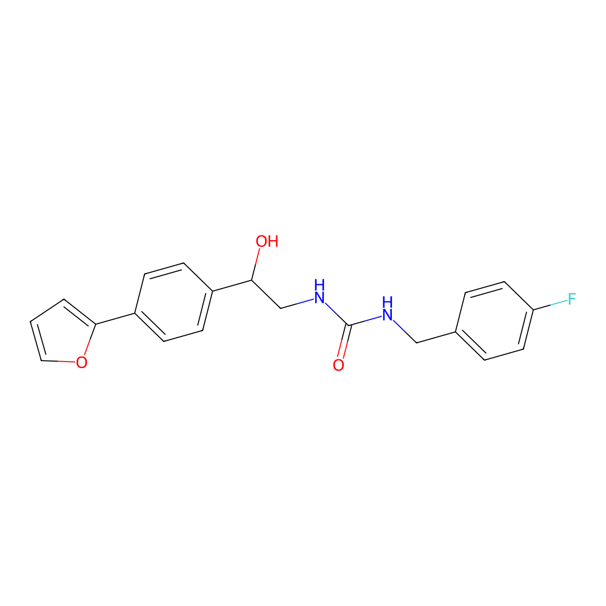 1-[(4-Fluorophenyl)methyl]-3-{2-[4-(furan-2-yl)phenyl]-2-hydroxyethyl}urea molecular structure, CAS 2097916-95-3