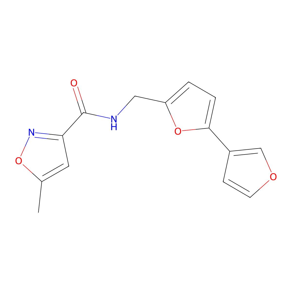 N-({[2,3'-bifuran]-5-yl}methyl)-5-methyl-1,2-oxazole-3-carboxamide molecular structure, CAS 2097917-03-6