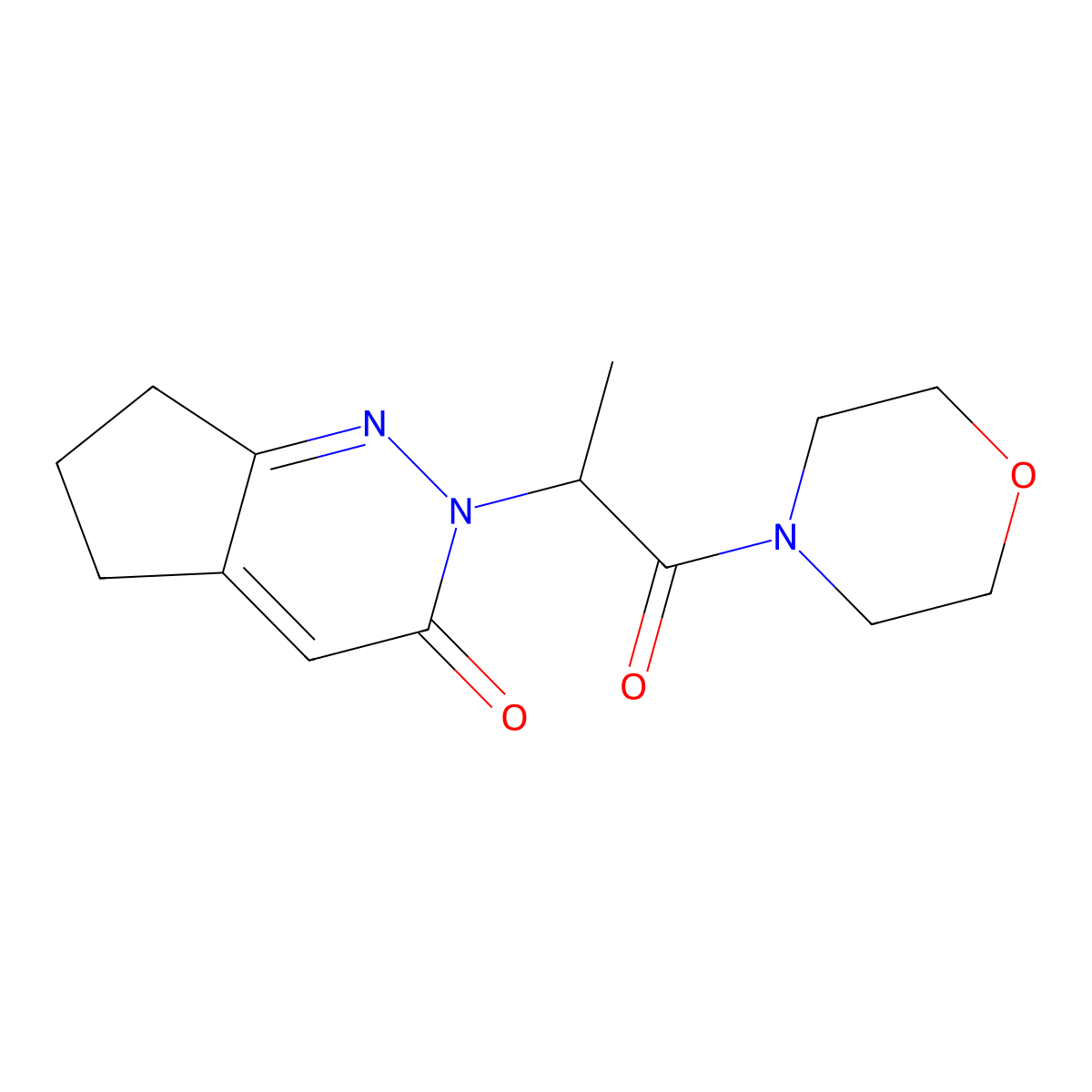 2-(1-morpholino-1-oxopropan-2-yl)-6,7-dihydro-2H-cyclopenta[c]pyridazin-3(5H)-one molecular structure, CAS 2097917-15-0