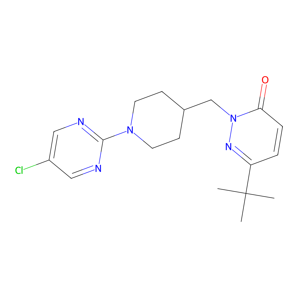 6-Tert-butyl-2-{[1-(5-chloropyrimidin-2-yl)piperidin-4-yl]methyl}-2,3-dihydropyridazin-3-one molecular structure, CAS 2097917-22-9