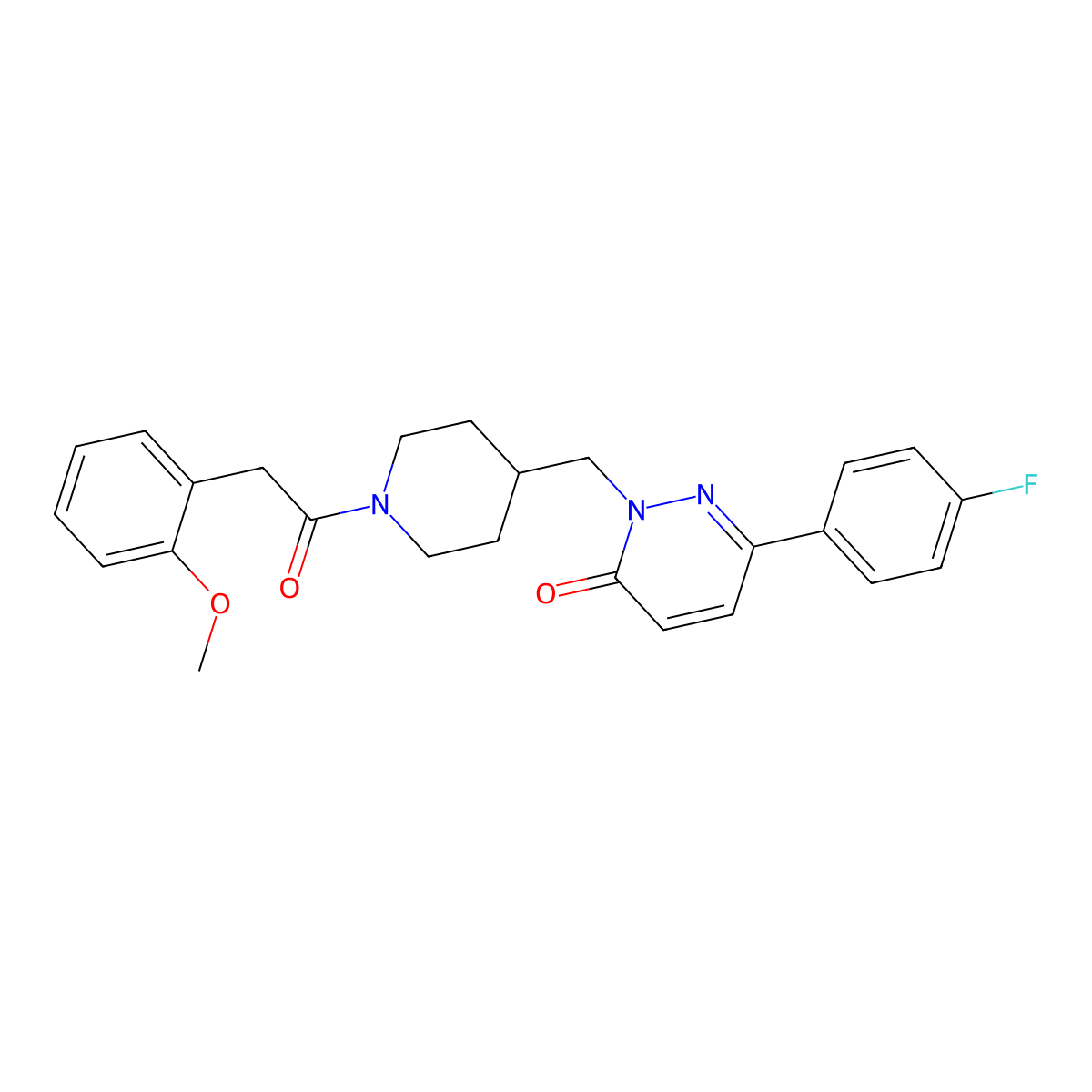 6-(4-Fluorophenyl)-2-({1-[2-(2-methoxyphenyl)acetyl]piperidin-4-yl}methyl)-2,3-dihydropyridazin-3-one molecular structure, CAS 2097917-62-7