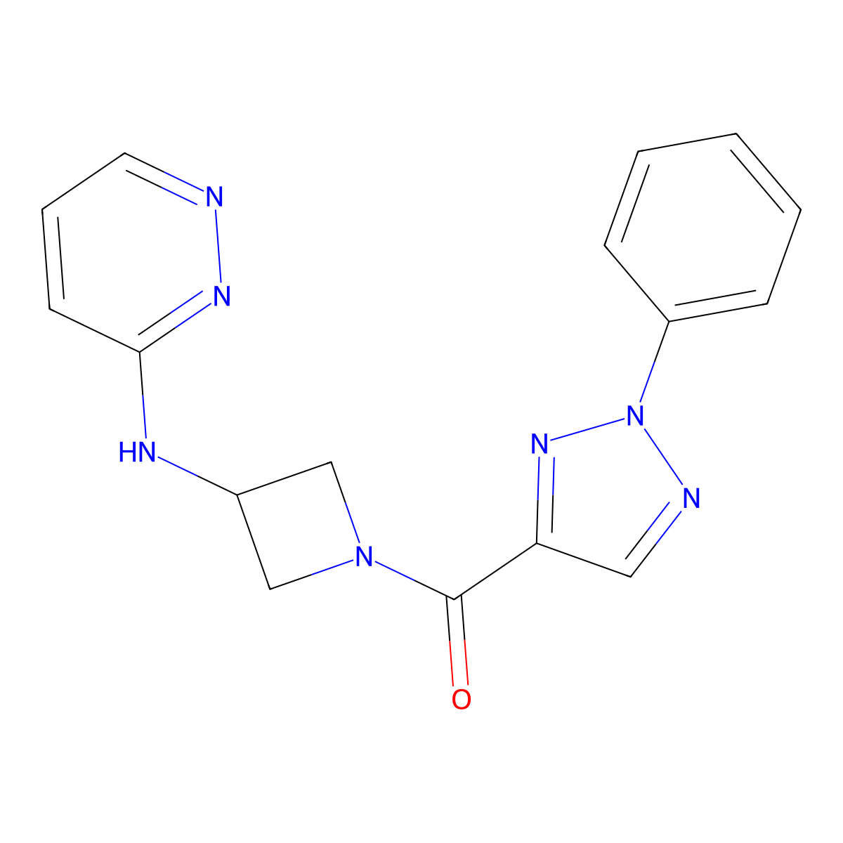 N-[1-(2-phenyl-2H-1,2,3-triazole-4-carbonyl)azetidin-3-yl]pyridazin-3-amine molecular structure, CAS 2097917-94-5