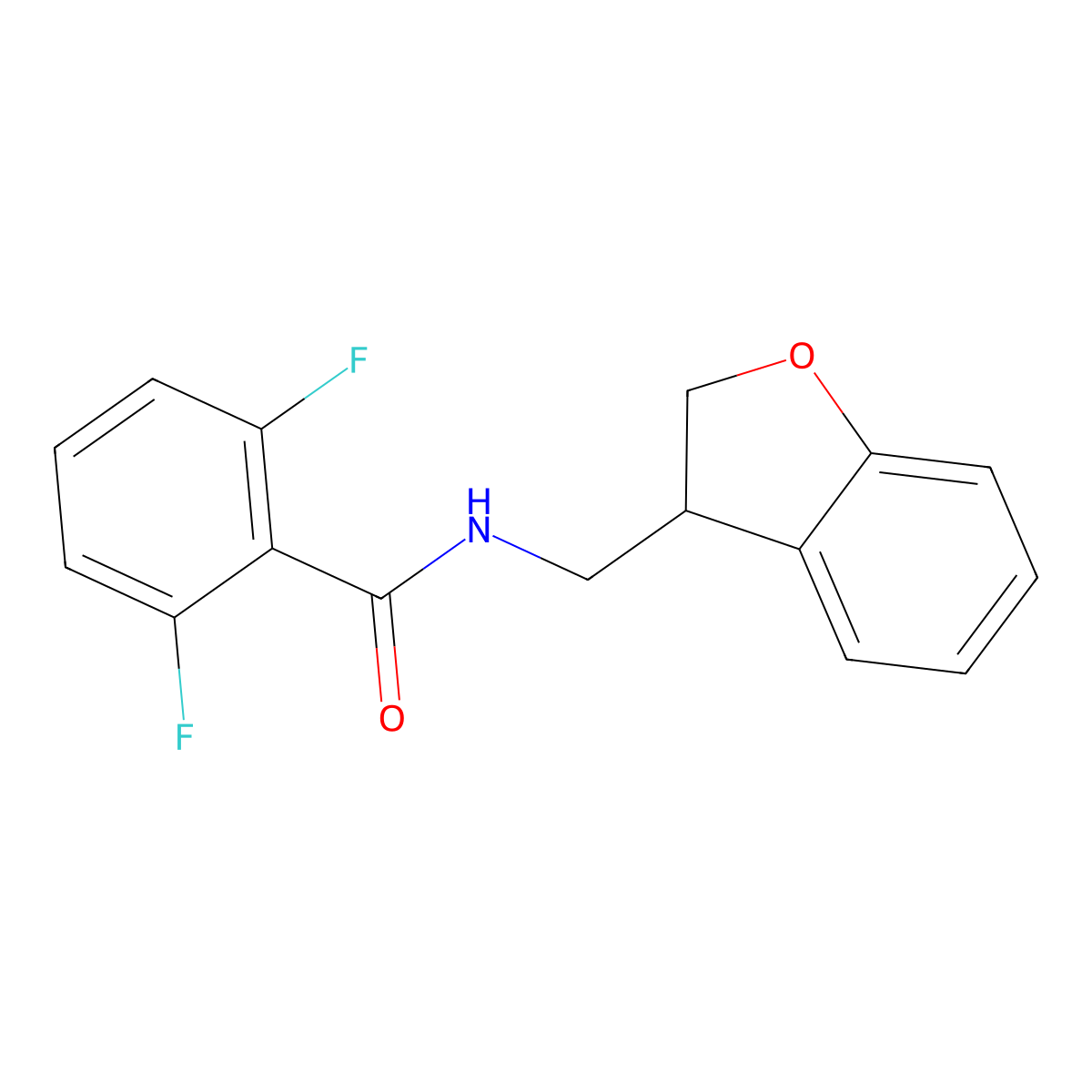 N-[(2,3-dihydro-1-benzofuran-3-yl)methyl]-2,6-difluorobenzamide molecular structure, CAS 2097918-16-4