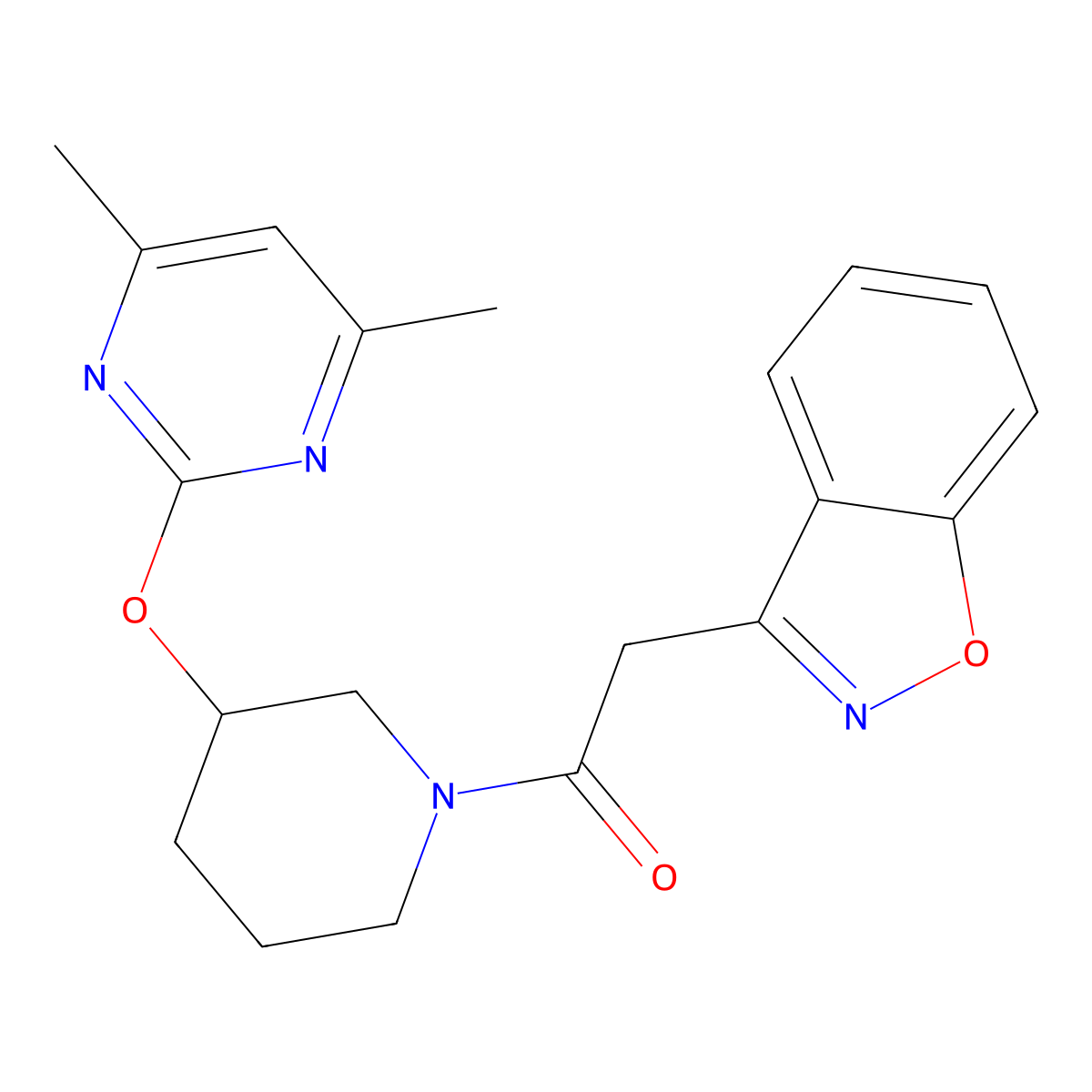 2-(Benzo[d]isoxazol-3-yl)-1-(3-((4,6-dimethylpyrimidin-2-yl)oxy)piperidin-1-yl)ethanone molecular structure, CAS 2097918-17-5