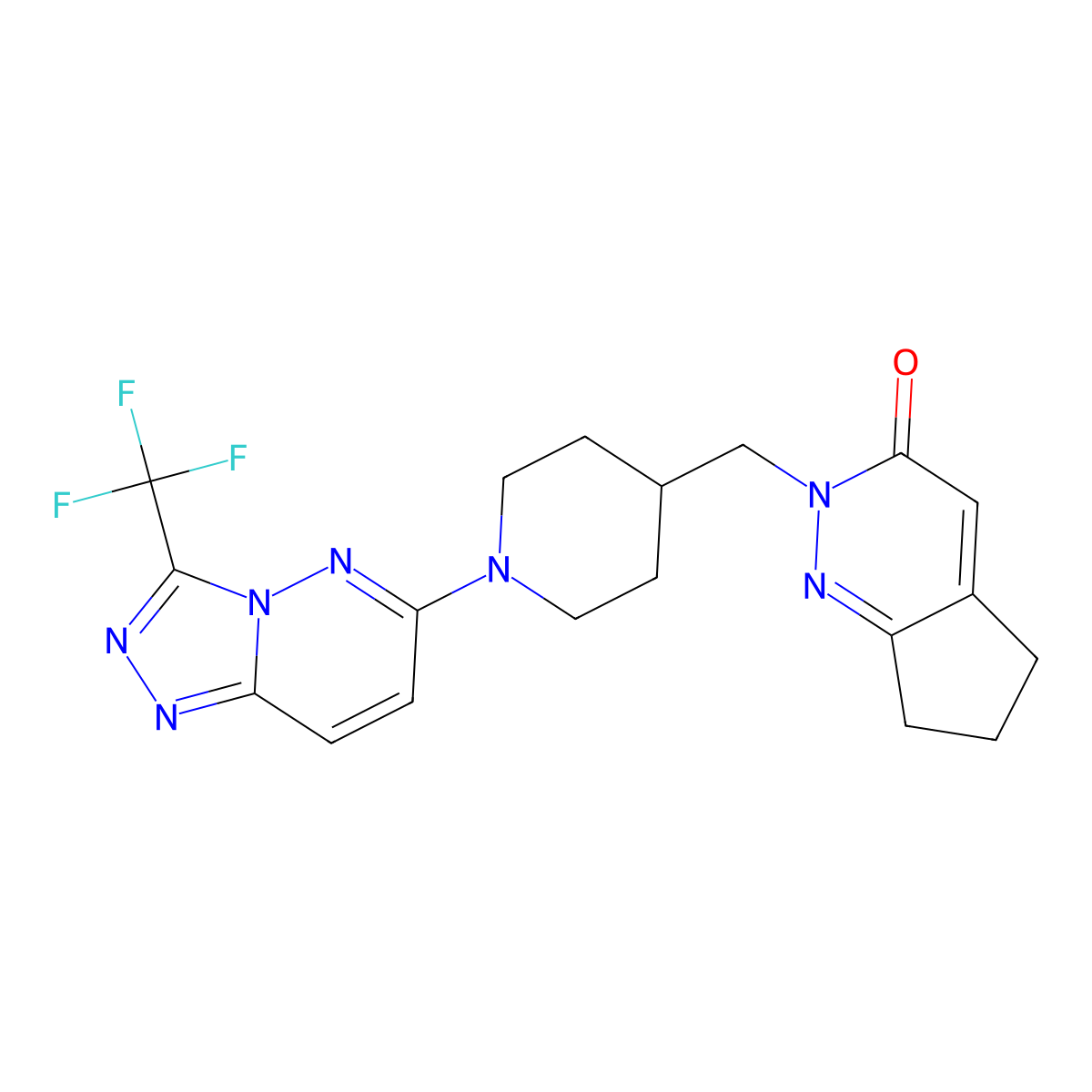 2-({1-[3-(trifluoromethyl)-[1,2,4]triazolo[4,3-b]pyridazin-6-yl]piperidin-4-yl}methyl)-2H,3H,5H,6H,7H-cyclopenta[c]pyridazin-3-one molecular structure, CAS 2097918-20-0