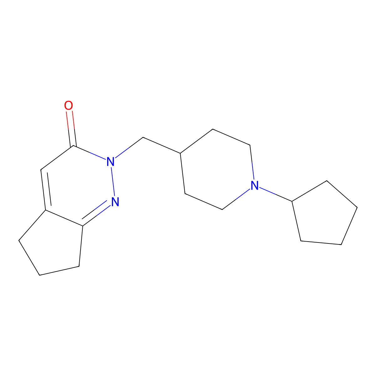 2-[(1-cyclopentylpiperidin-4-yl)methyl]-2H,3H,5H,6H,7H-cyclopenta[c]pyridazin-3-one molecular structure, CAS 2097918-30-2
