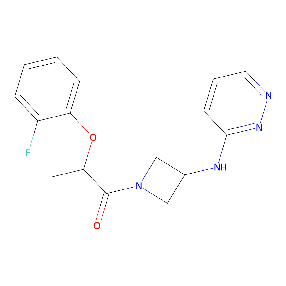 2-(2-Fluorophenoxy)-1-{3-[(pyridazin-3-yl)amino]azetidin-1-yl}propan-1-one molecular structure, CAS 2097918-56-2