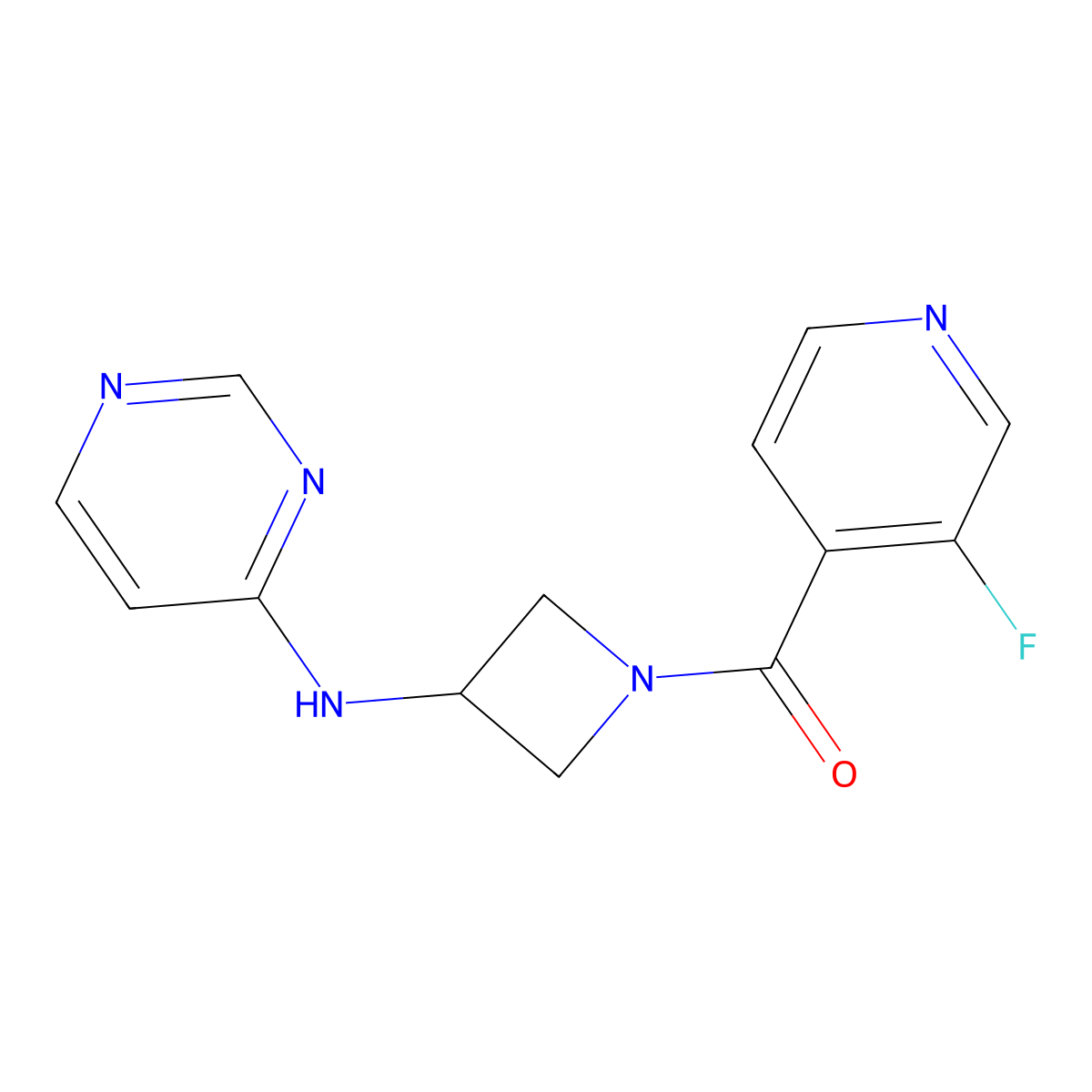 N-[1-(3-fluoropyridine-4-carbonyl)azetidin-3-yl]pyrimidin-4-amine molecular structure, CAS 2097919-02-1