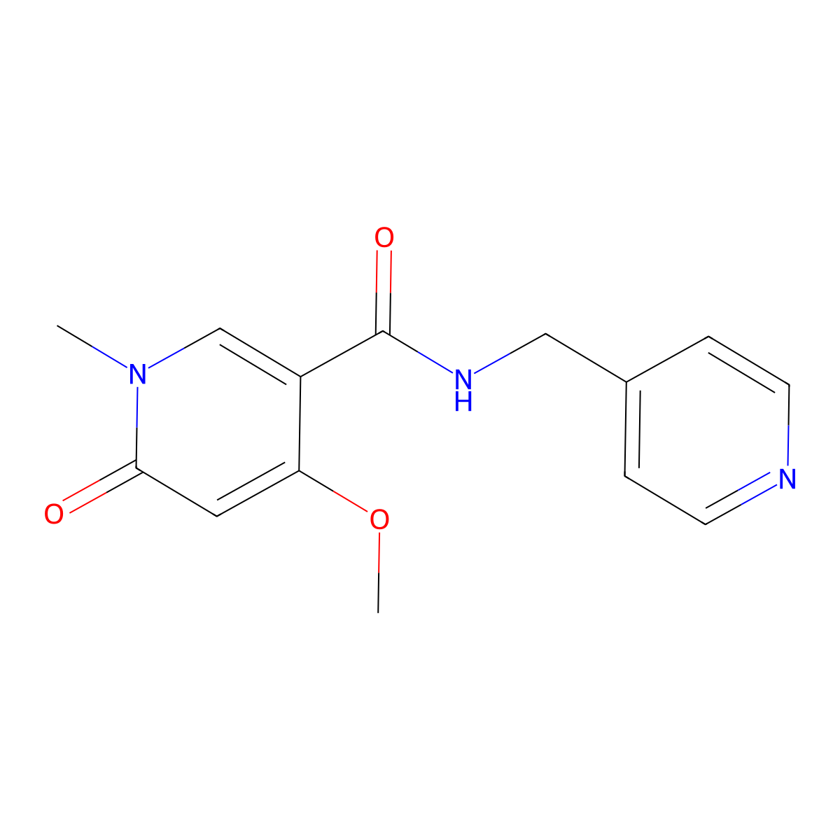 4-methoxy-1-methyl-6-oxo-N-[(pyridin-4-yl)methyl]-1,6-dihydropyridine-3-carboxamide molecular structure, CAS 2097919-20-3